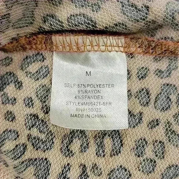 Francescas Mi Ami Cheetah Babydoll Top - Picture 4 of 4